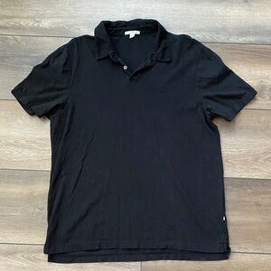 James Perse Classic Black Polo Shirt